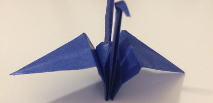 my one thousandth crane, blue