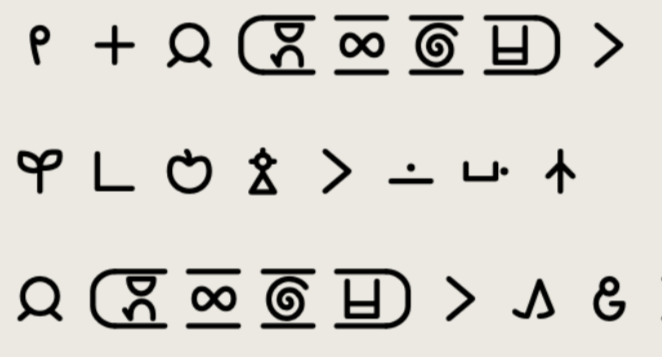 A rendered name block cartouch has been broken into several separated cartouches, insinuating that they should be read as separate words instead of separate letters.